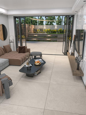 Roca Beige Outdoor Porcelain Paving Slabs - 1000x1000x20mm