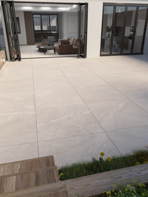 Indiana Beige Outdoor Porcelain Slabs - 1200x600x20mm