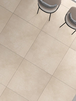 Rohe Cream Porcelain Tile - 1000x1000mm