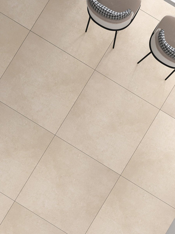 Rohe Cream Porcelain Tile - 1000x1000mm