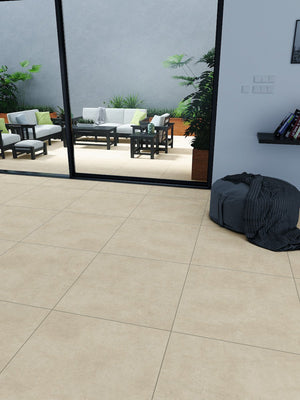 Rohe Cream Porcelain Tile - 1000x1000mm