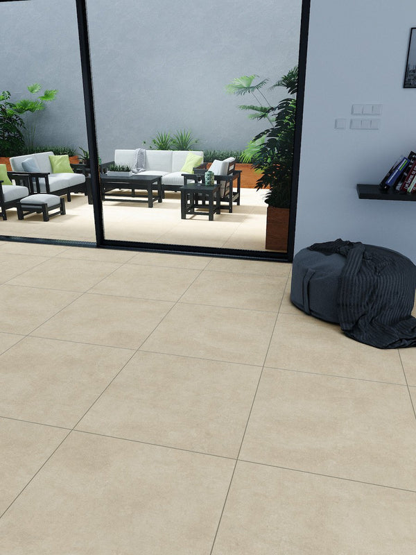 Rohe Cream Porcelain Tile - 1000x1000mm