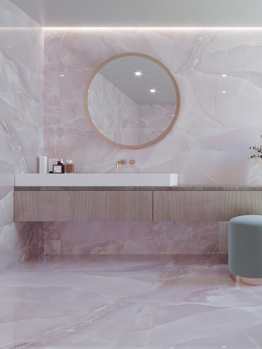 Rose Onyx Porcelain Tile - 1200x1200mm