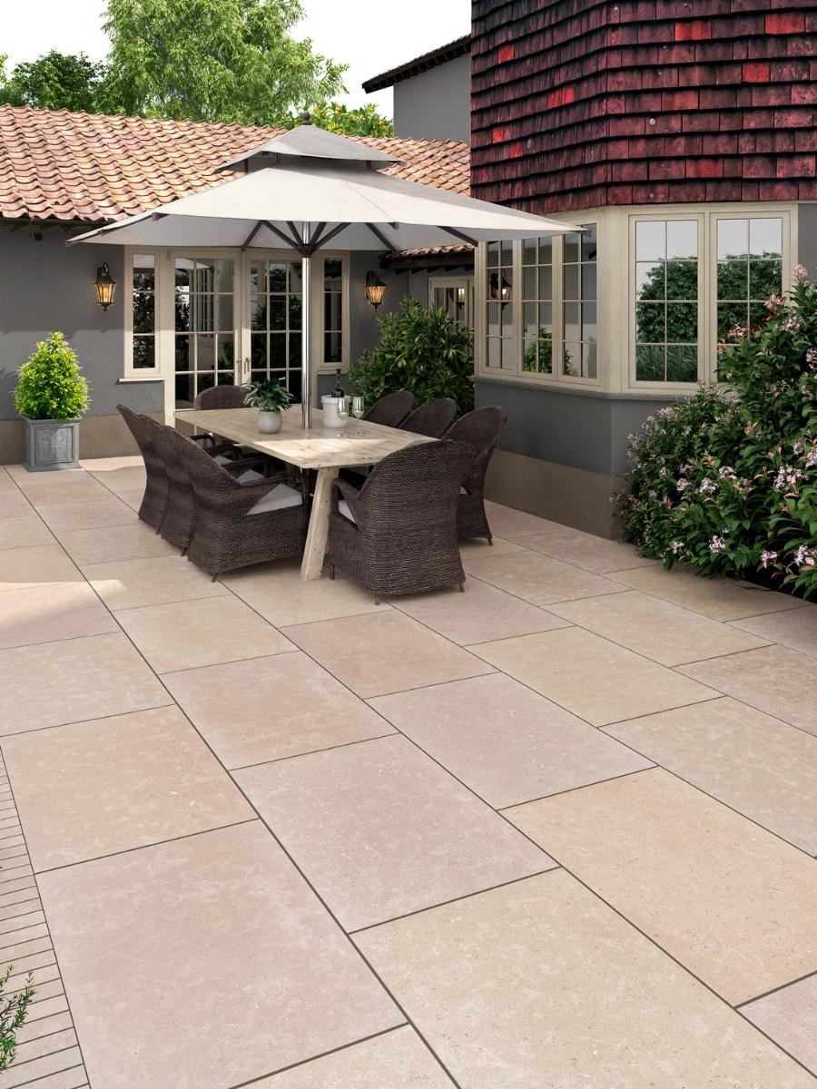 Royal Dijon Porcelain Paving Slabs - 900x600x20mm