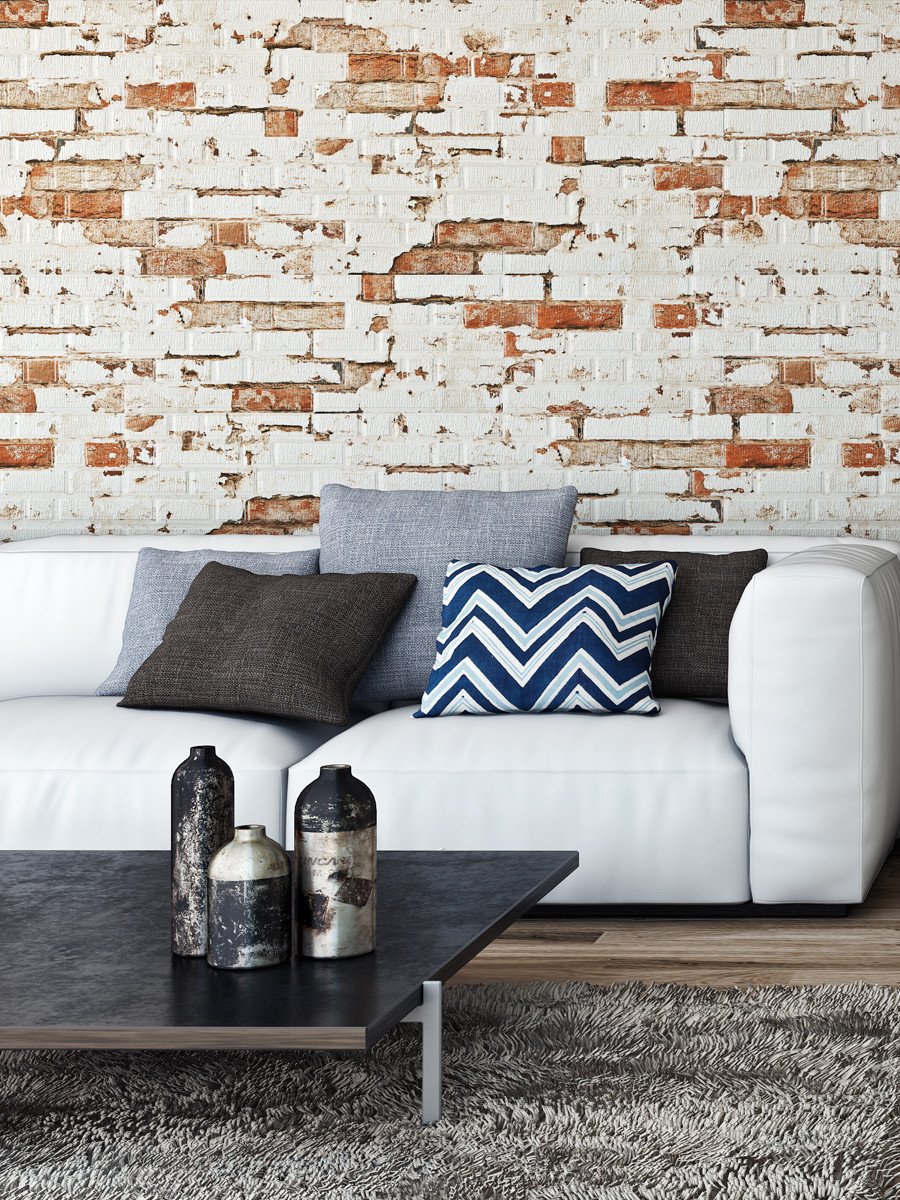 Rustic White Brick Effect Tile - 170x520mm - Royale Stones