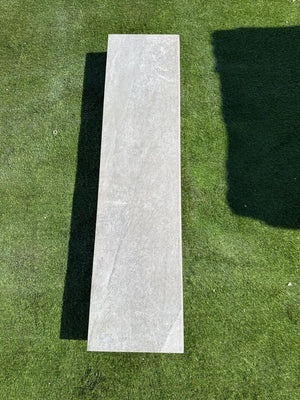 Sandstorm Warm Grey Porcelain Bullnose Tiles - 1200x300x20mm