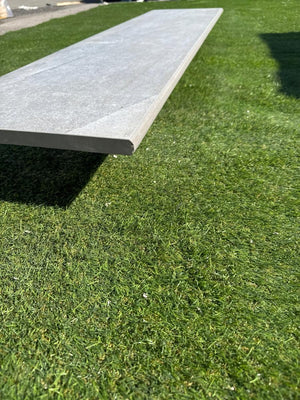 Sandstorm Warm Grey Porcelain Bullnose Tiles - 1200x300x20mm
