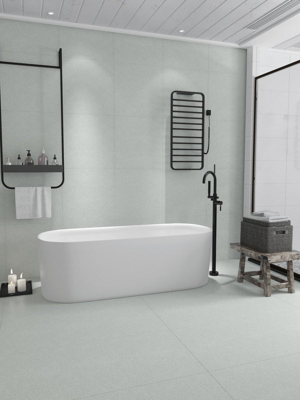 Silver Chalk Matt Protect Porcelain Tile - 600x600mm
