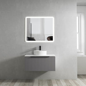 Valar Light Fluted Vanity With LED Mirror - 800mm
