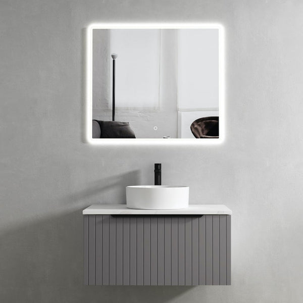 Valar Light Fluted Vanity - 800mm
