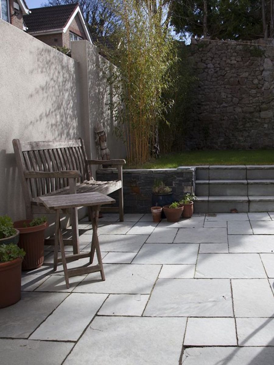 Silver Grey Tandur Limestone Paving - Mix Size Patio Pack
