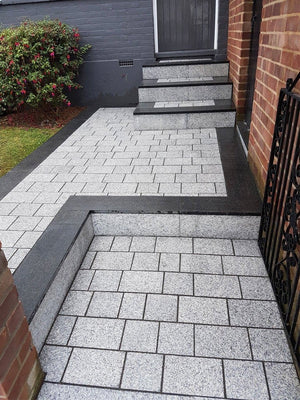 Light Grey Sawn Granite Driveway Setts - Premium Non-Slip Block Paving