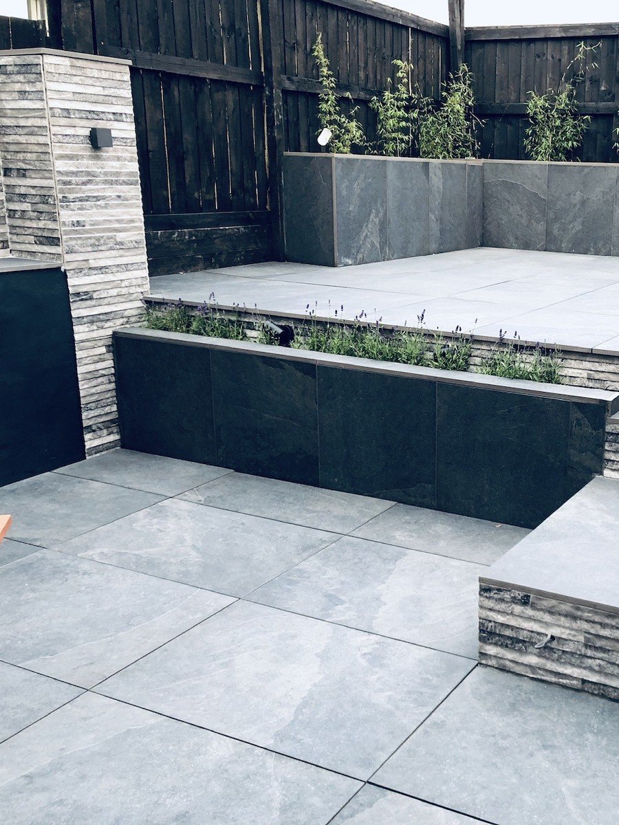 Brazil Slate Effect Vitrified Porcelain Paving Slabs - 900x600 pack