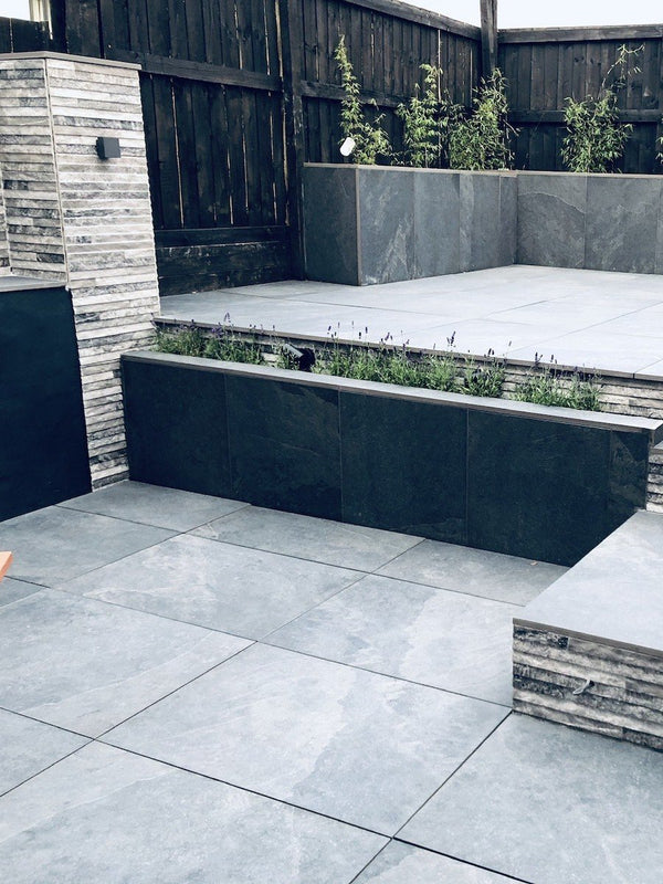 Brazil Slate Effect Outdoor Porcelain Tiles - 900x600x20mm