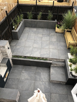 Brazil Slate Effect Outdoor Porcelain Tiles - 900x600x20mm