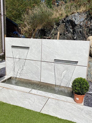 Agathos White King Size Italian Porcelain Paving Slabs - 1200x600 Pack