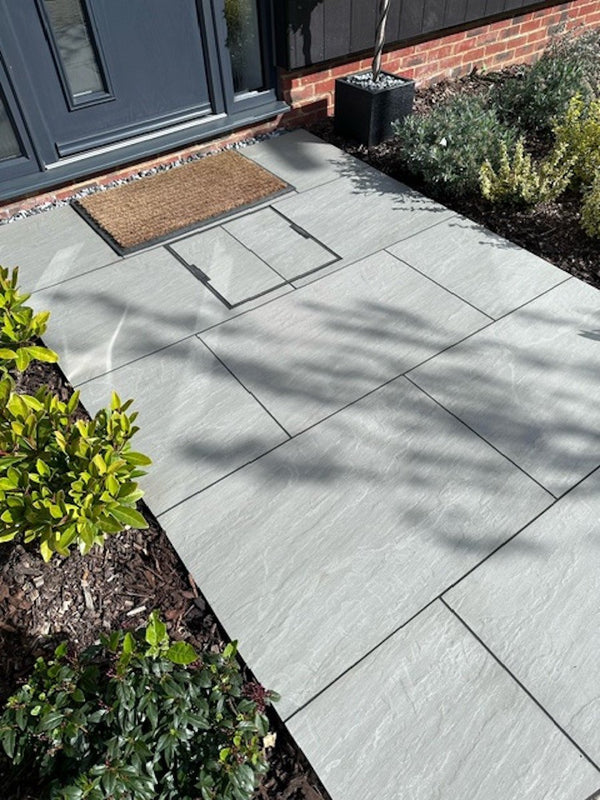 Kandla Grey Outdoor Porcelain Paving Slabs -1200x600x20mm