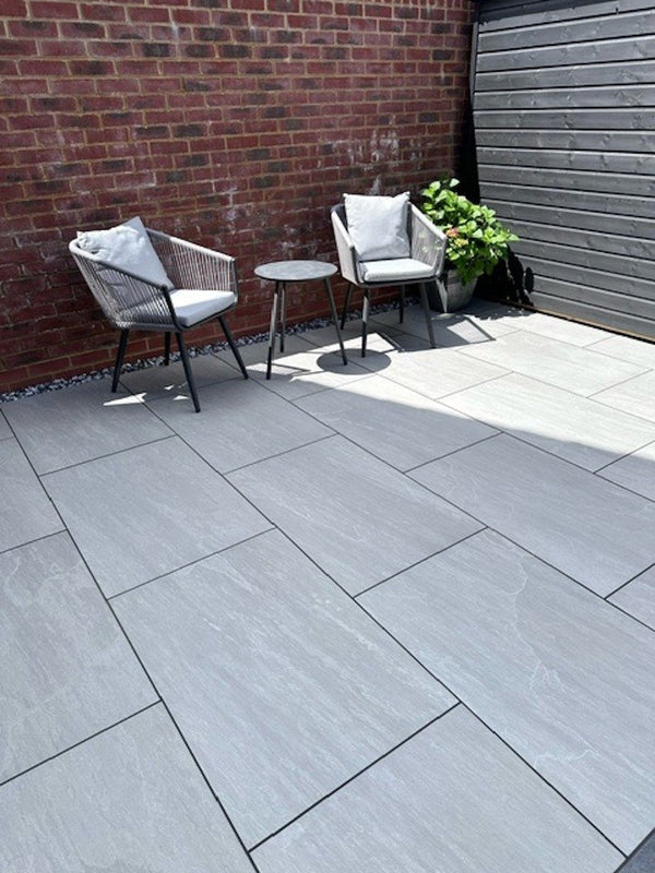 Kandla Grey Outdoor Porcelain Paving Slabs -1200x600x20mm