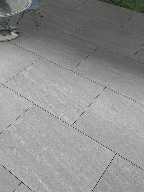 Kandla Grey Outdoor Porcelain Paving Slabs -1200x600x20mm