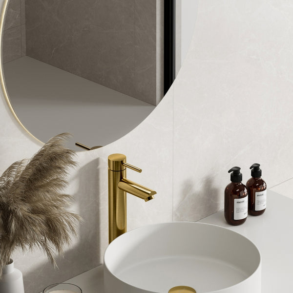 Opulent Brush Gold Tall Basin Mixer Tap