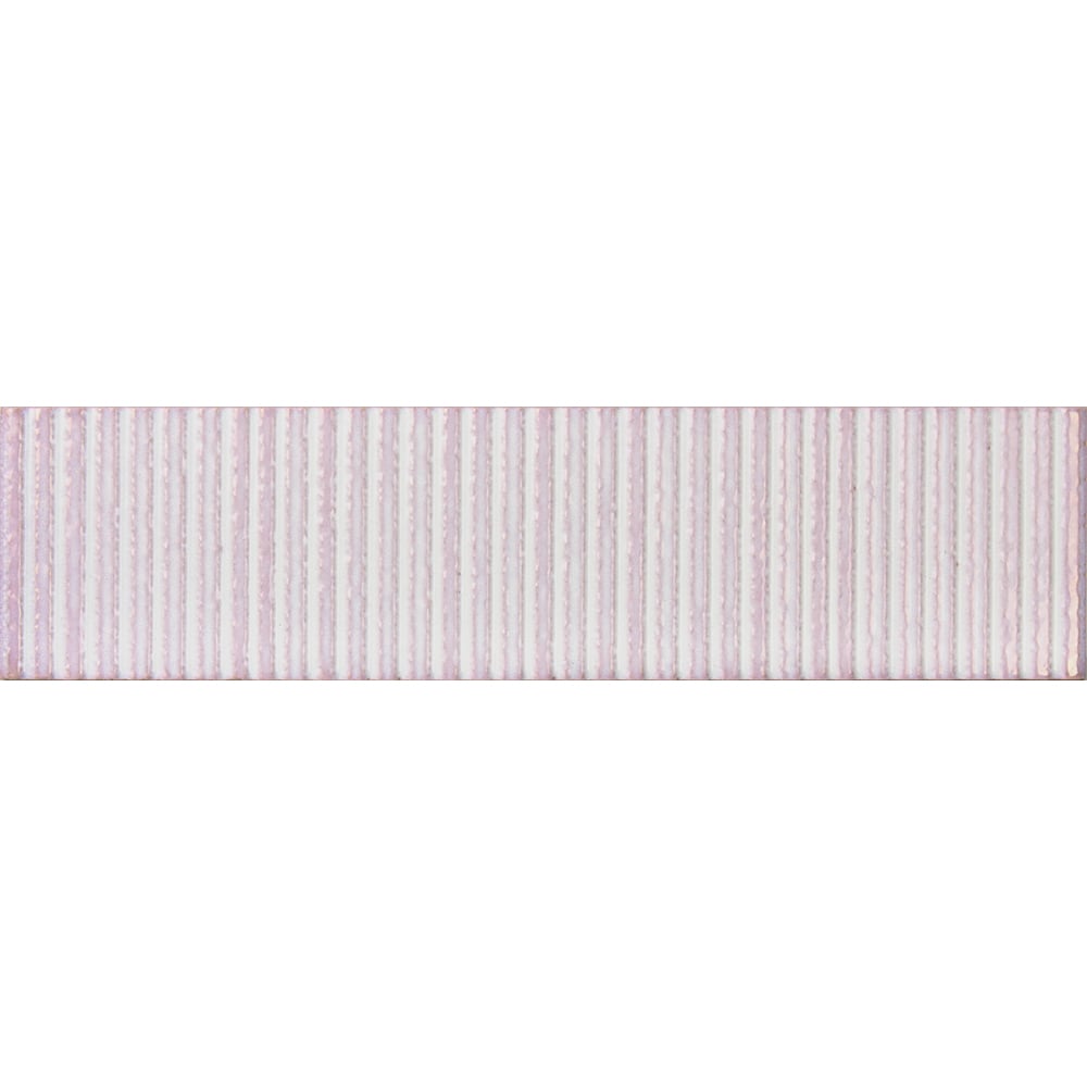 Fluted Pink Decor Wall Tile - 75x300mm