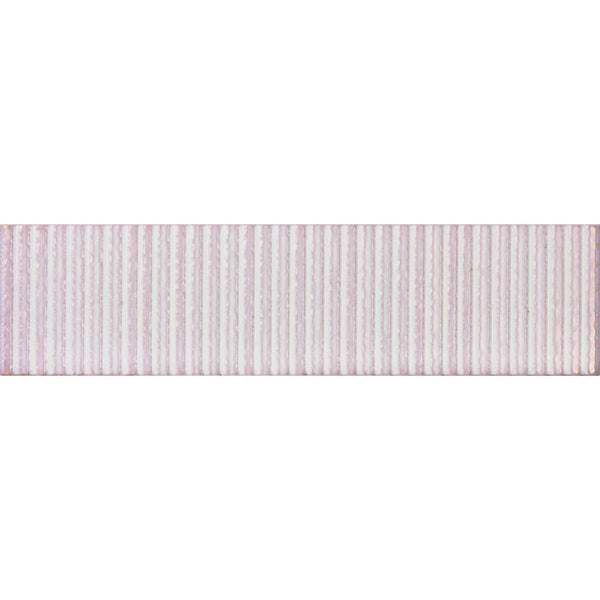 Fluted Pink Decor Wall Tile - 75x300mm