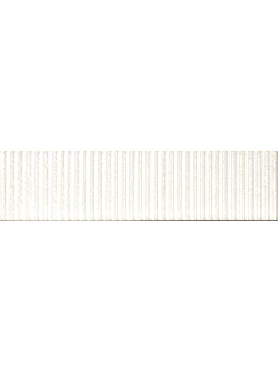 Fluted White Decor Wall Tile - 75x300mm
