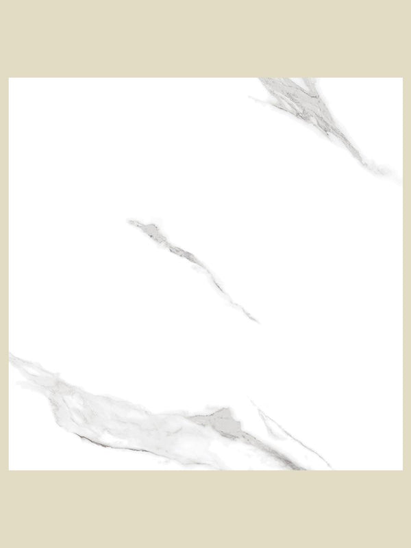 Statuario Polished Porcelain Tile - 600x600mm