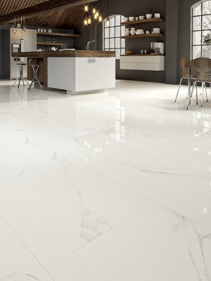 Statuario Wall & Floor Tile - 1200x600mm
