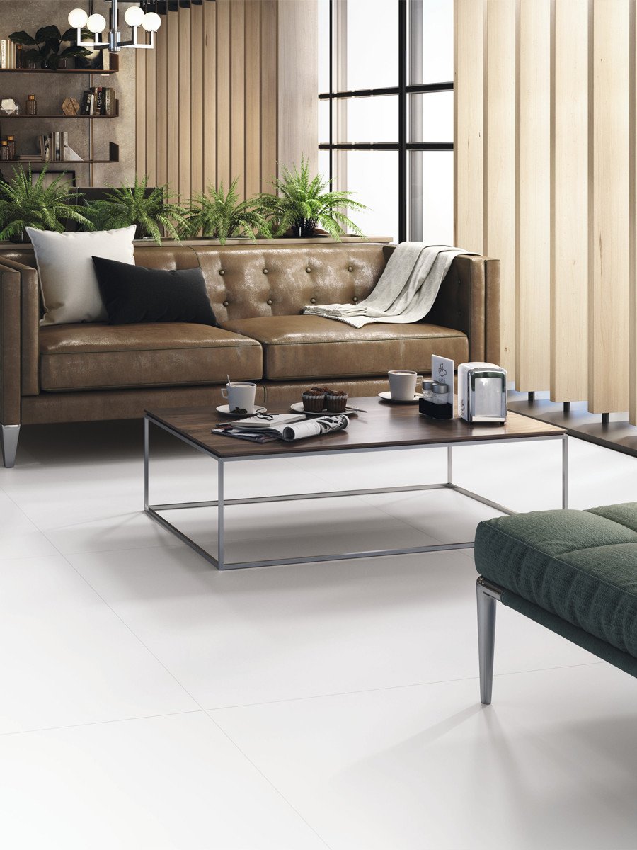 Supreme White Polished Porcelain Tile - 1000x1000mm