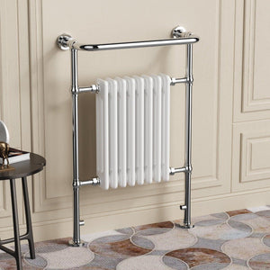 Chelsea Chrome & White Traditional Heated Towel Rail Radiator - 952x659mm
