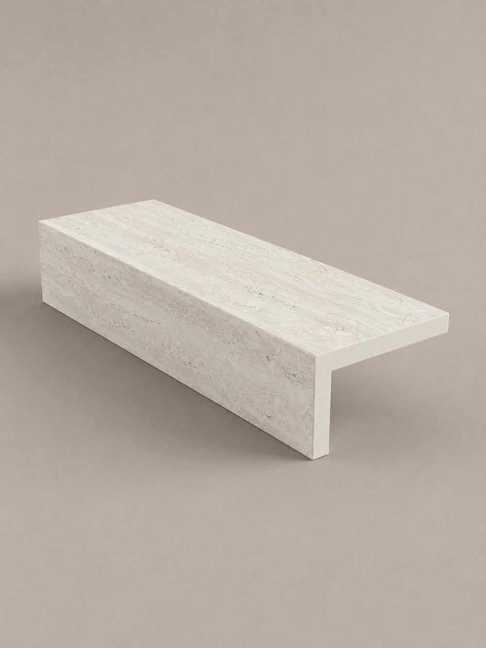 Travertino Blanco Drop Face for Steps, Coping & Pool Edging - 1200x400x100mm
