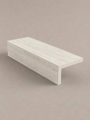 Travertino Blanco Drop Face for Steps, Coping & Pool Edging - 1200x400x100mm