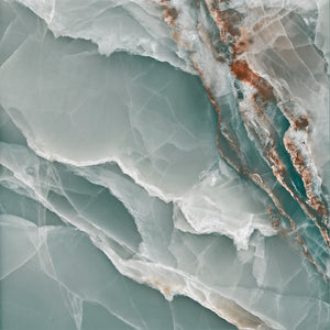 Turquoise Onyx Effect Porcelain Tiles - 1200x1200mm