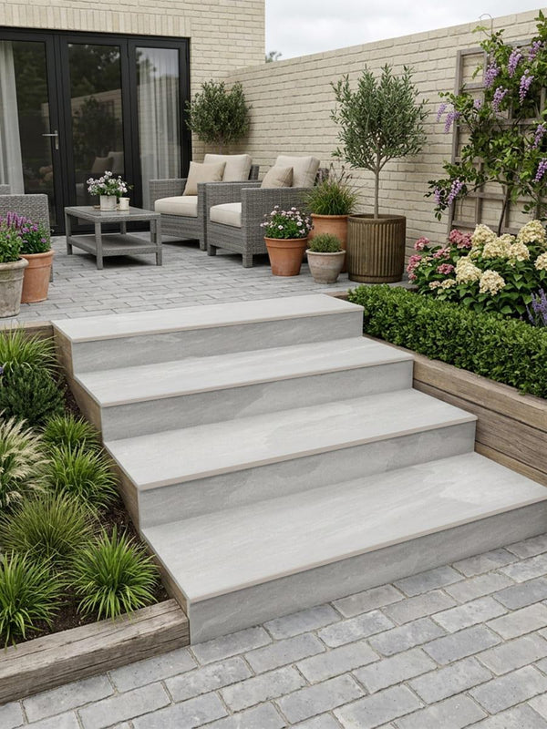 Kandla Grey Bullnoses for Steps & Coping - 900x300mm