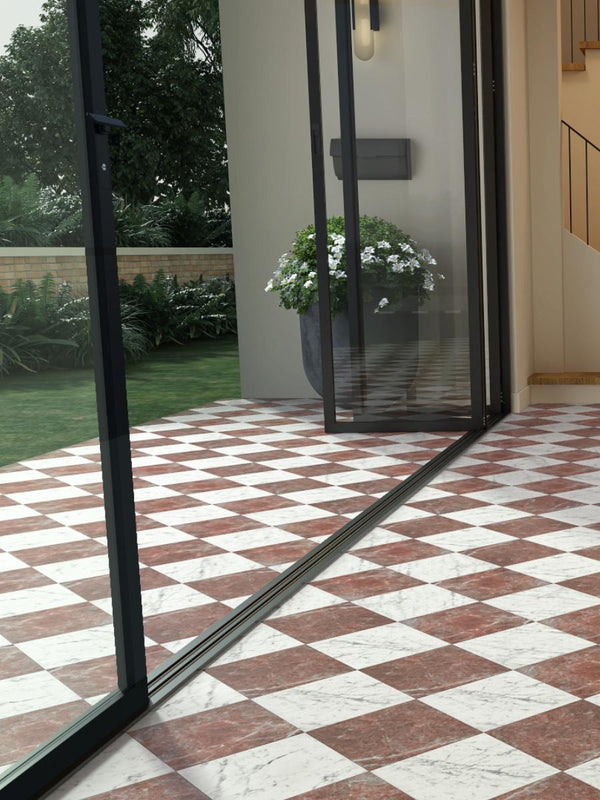 Lusso Rosso Outdoor Porcelain Paving Tiles - 300x300x20mm