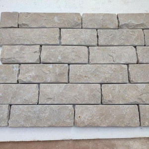 Dijon Splitface Tumbled Limestone Walling- 100mm Free Length x 22mm