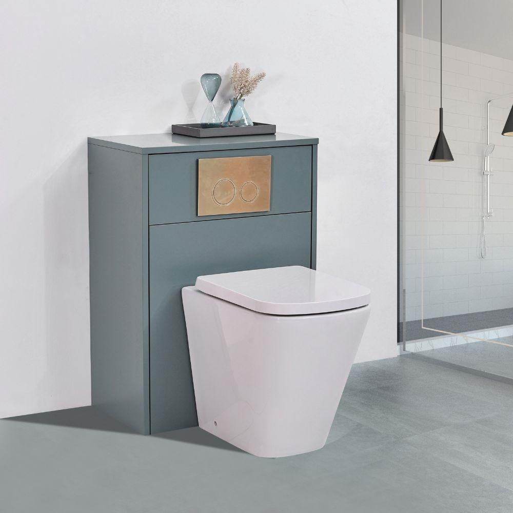 Manor Twilight Blue Freestanding WC Unit With Toilet, Water Tank & Flush Plate - 600mm