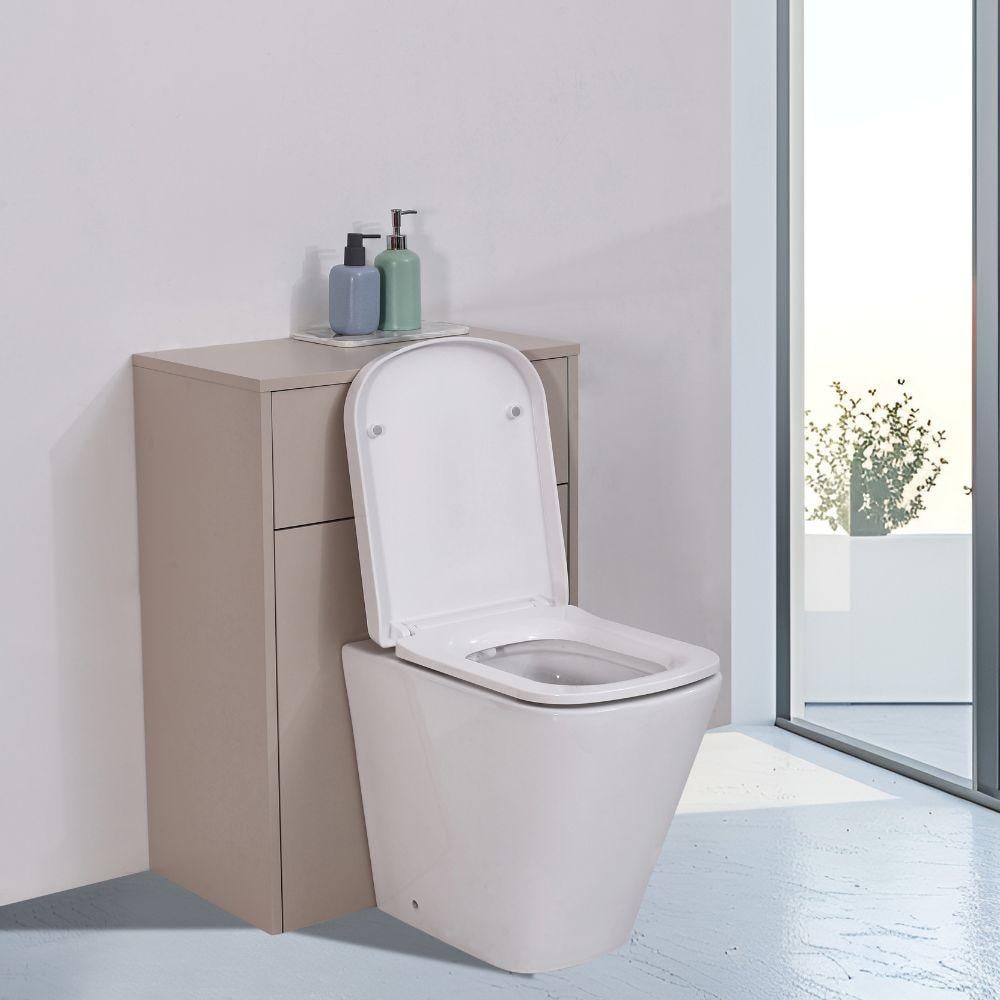 Manor Light Beige Freestanding WC Unit With Toilet, Water Tank & Flush Plate - 600mm