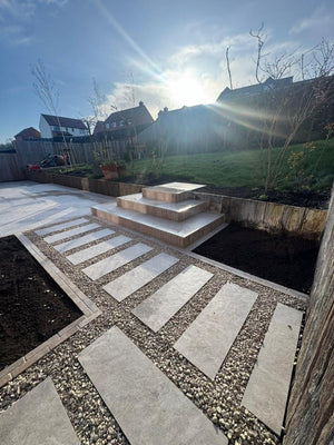 Dome Nut King Size Porcelain Paving Slabs - 1200x600x20mm