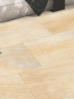 Grafiti Beige Outdoor Porcelain Paving Slabs - 900x600x20mm