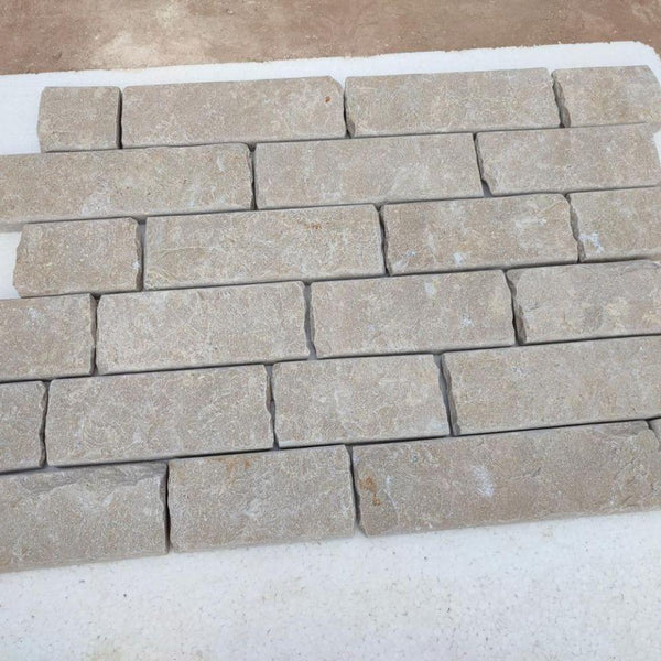 Dijon Splitface Tumbled Limestone Walling- 100mm Free Length x 22mm