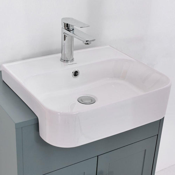 Manor Twilight Blue Freestanding Vanity Unit with Basin Unit - 600mm
