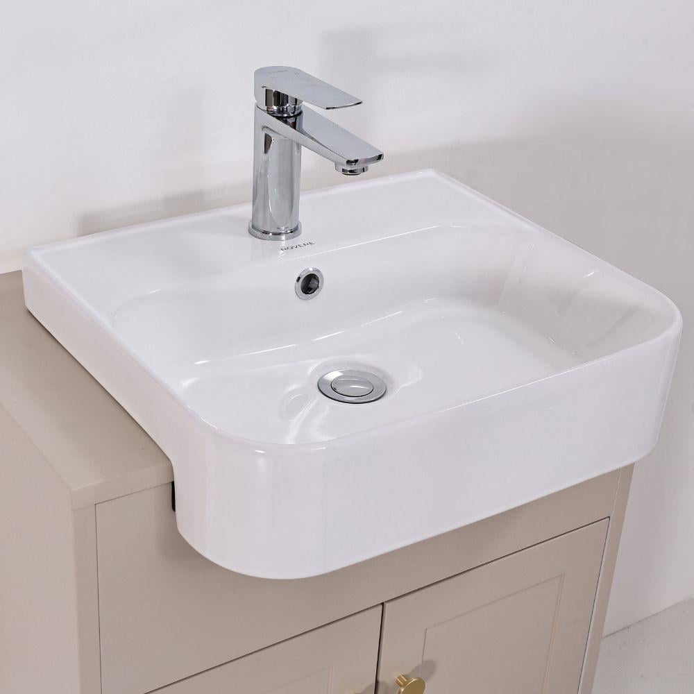 Manor Light Beige Freestanding Vanity Unit with Basin- 600mm