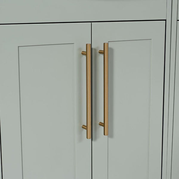 Imperial Sage Green Complete Freestanding Vanity Unit Set With Side Cabinet- 1200mm
