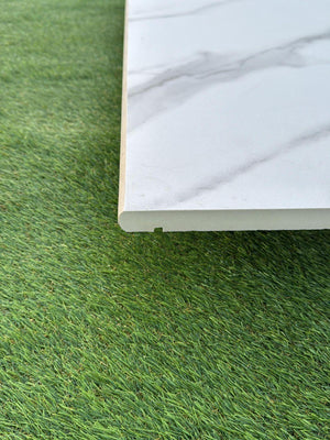 Carrara Marble Porcelain Bullnose for Coping and Edging - 900x450x20mm