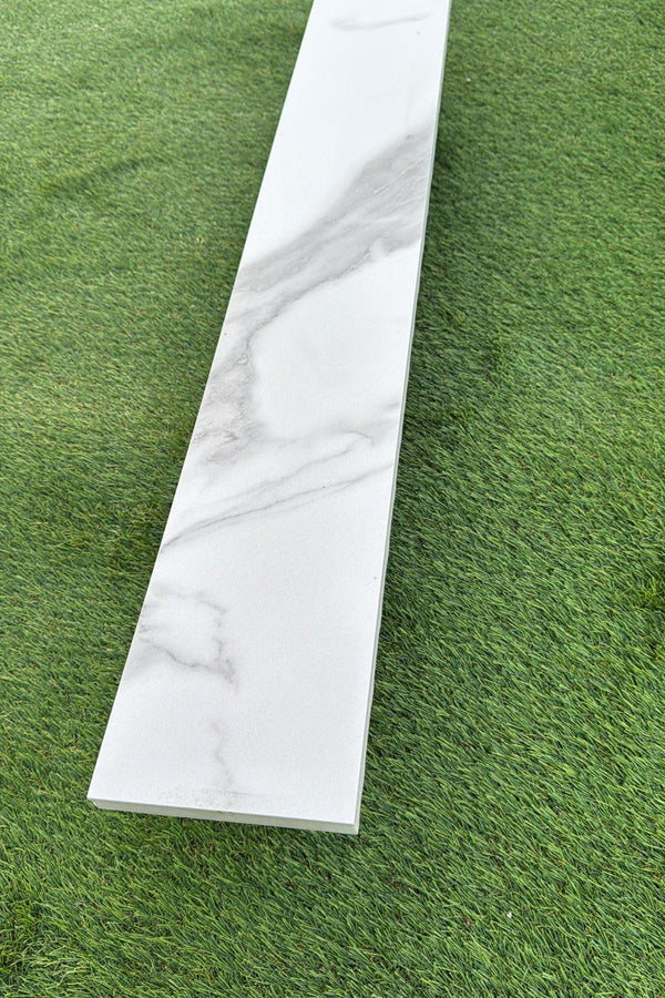 Carrara Marble Porcelain Riser and Edging - 900x150x20mm