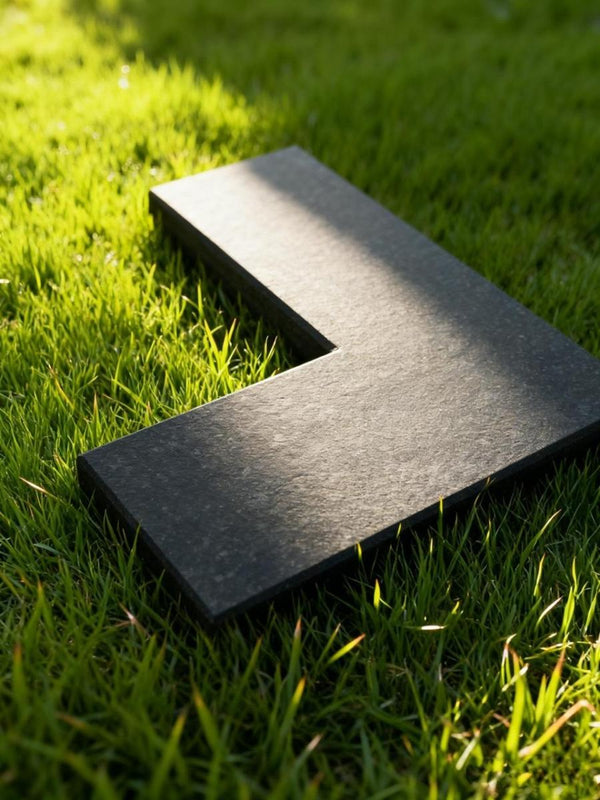 Basalt Black Corner Wall Coping - 600x250x30mm