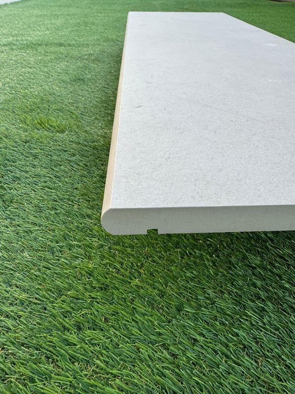 Luna Off White Porcelain Bullnose Tiles - 900x450x20mm