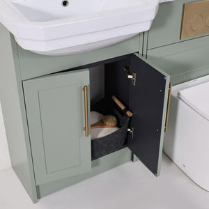 mperial Sage Green Combination Bathroom Suite - Vanity Unit with WC unit & Toilet - 1200mm